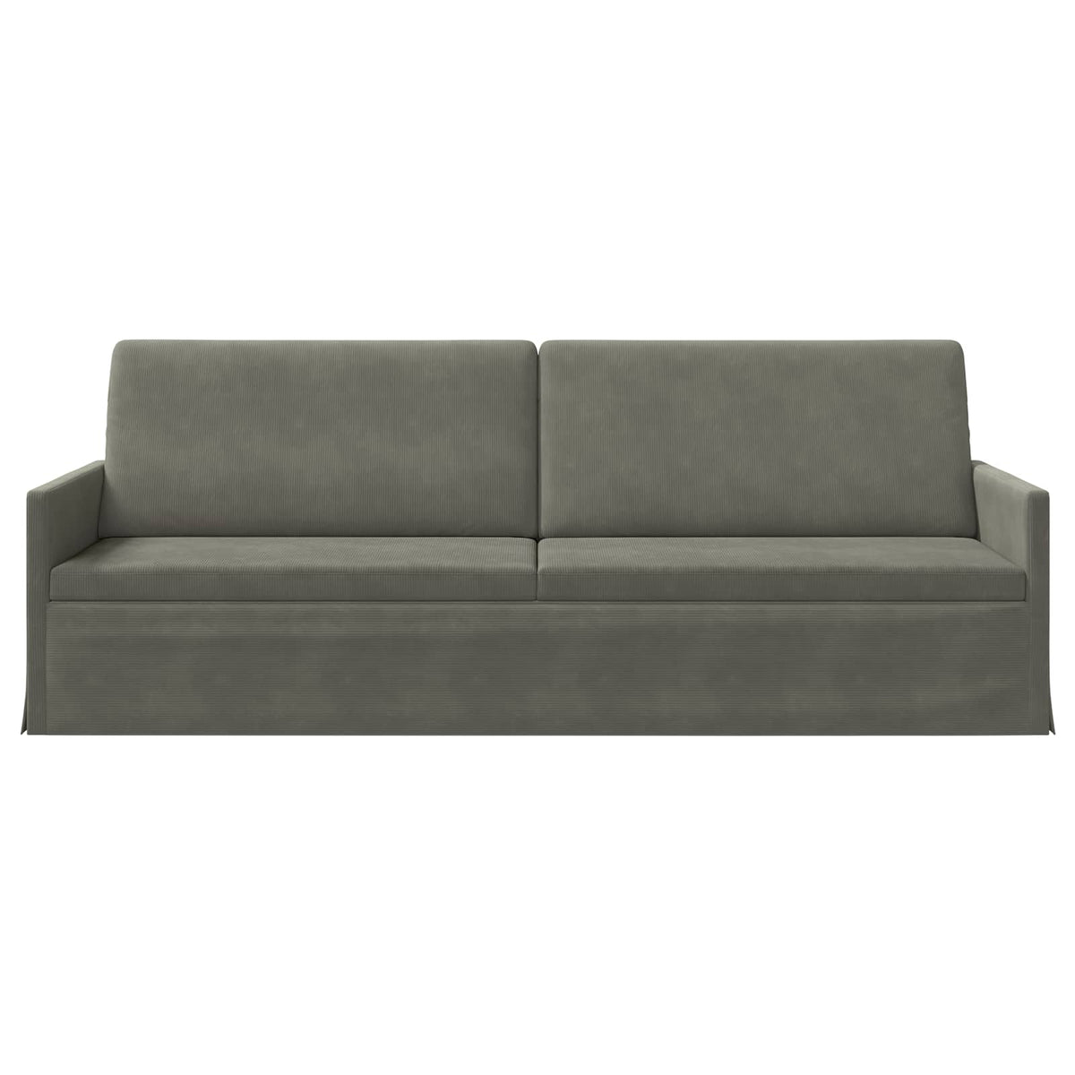 vidaXL 3 Seater Sofa Light Grey 220 x 81 x 82 cm Corduroy Fabric