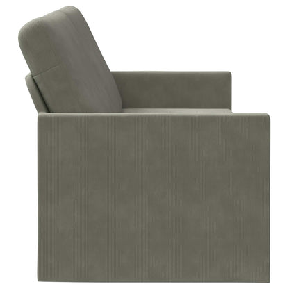 vidaXL 3 Seater Sofa Light Grey 220 x 81 x 82 cm Corduroy Fabric