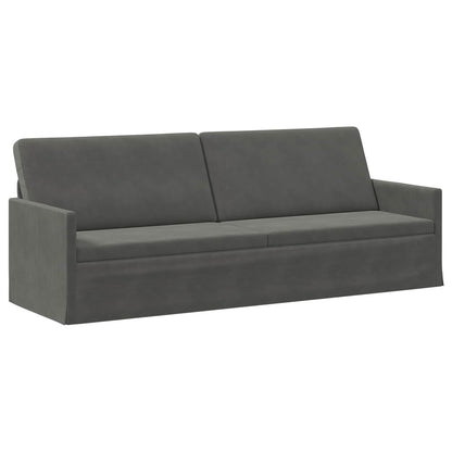 vidaXL 3 Seater Sofa Dark Grey 220 x 81 x 82 cm Corduroy Fabric
