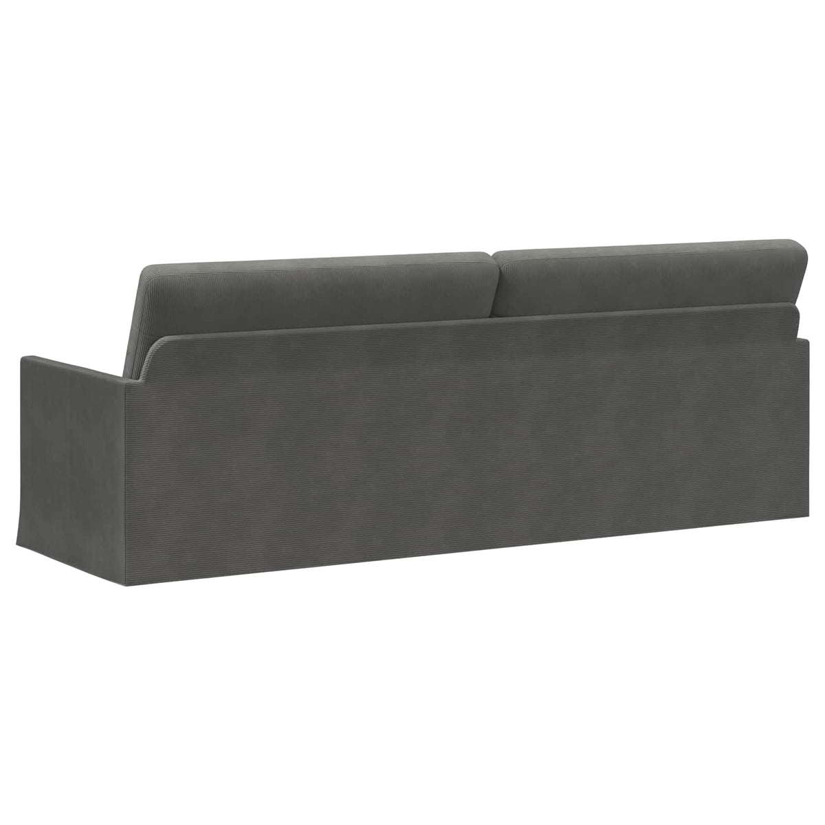 vidaXL 3 Seater Sofa Dark Grey 220 x 81 x 82 cm Corduroy Fabric