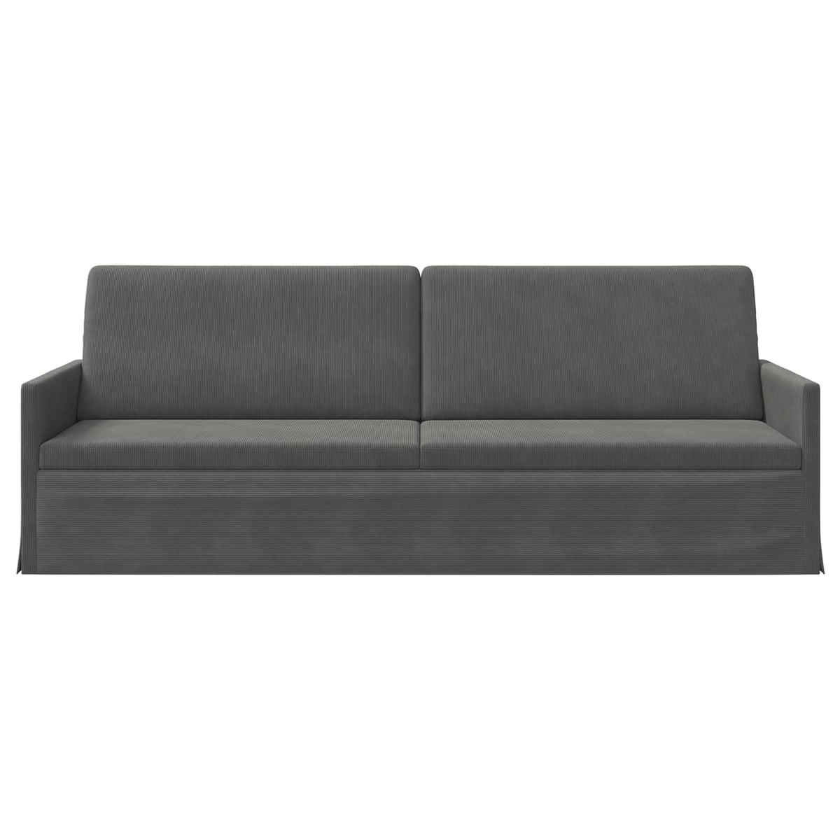 vidaXL 3 Seater Sofa Dark Grey 220 x 81 x 82 cm Corduroy Fabric