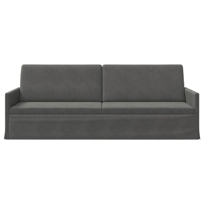 vidaXL 3 Seater Sofa Dark Grey 220 x 81 x 82 cm Corduroy Fabric
