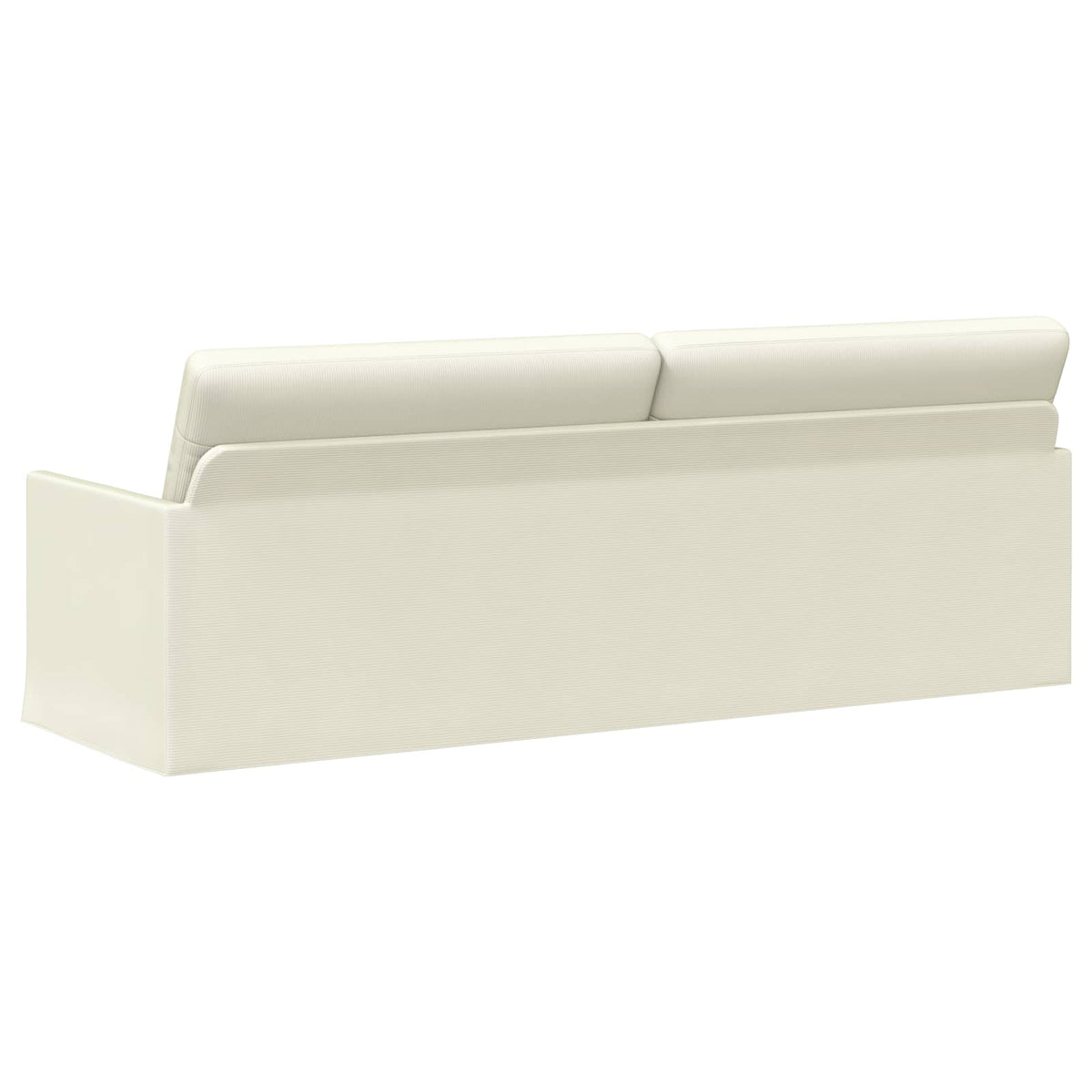 vidaXL 3 Seater Sofa Cream 220 x 81 x 82 cm Corduroy Fabric