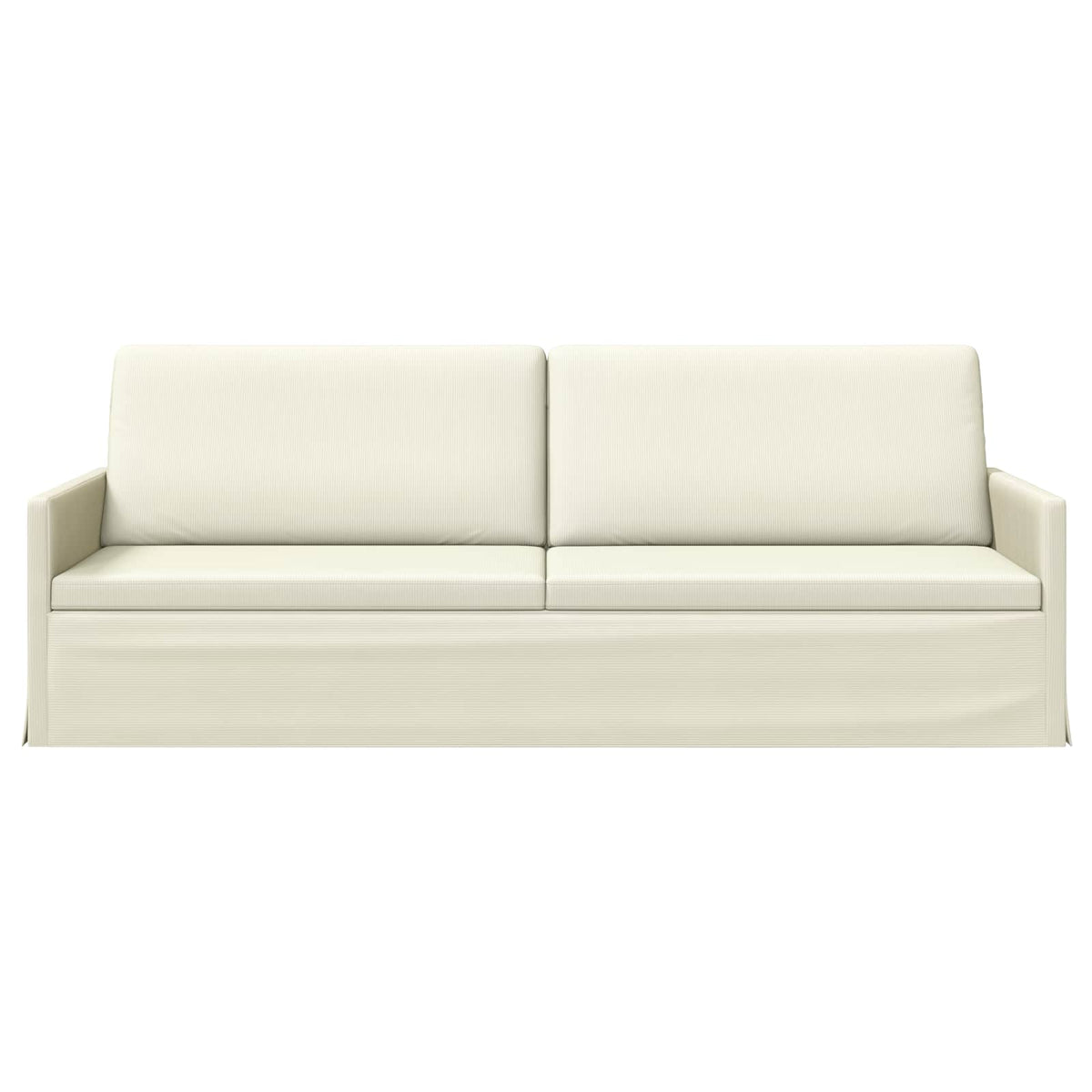 vidaXL 3 Seater Sofa Cream 220 x 81 x 82 cm Corduroy Fabric