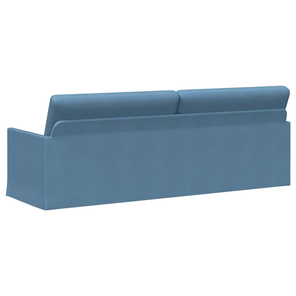 vidaXL 3 Seater Sofa Blue 220 x 81 x 82 cm Corduroy Fabric