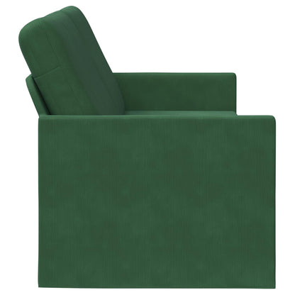 vidaXL 3 Seater Sofa Jungle Green 220 x 81 x 82 cm Corduroy Fabric