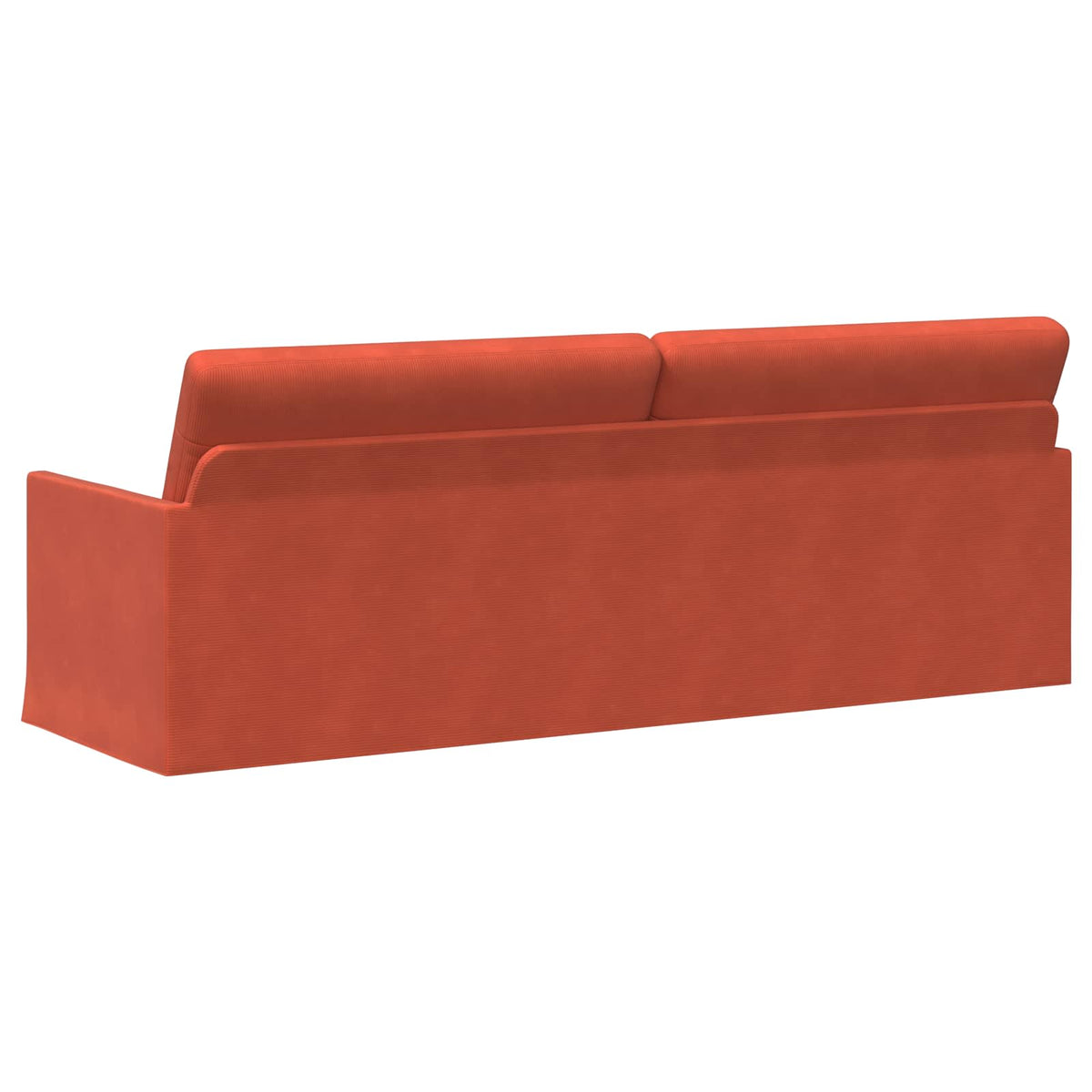 vidaXL 3 Seater Sofa Red Orange 220 x 81 x 82 cm Corduroy Fabric