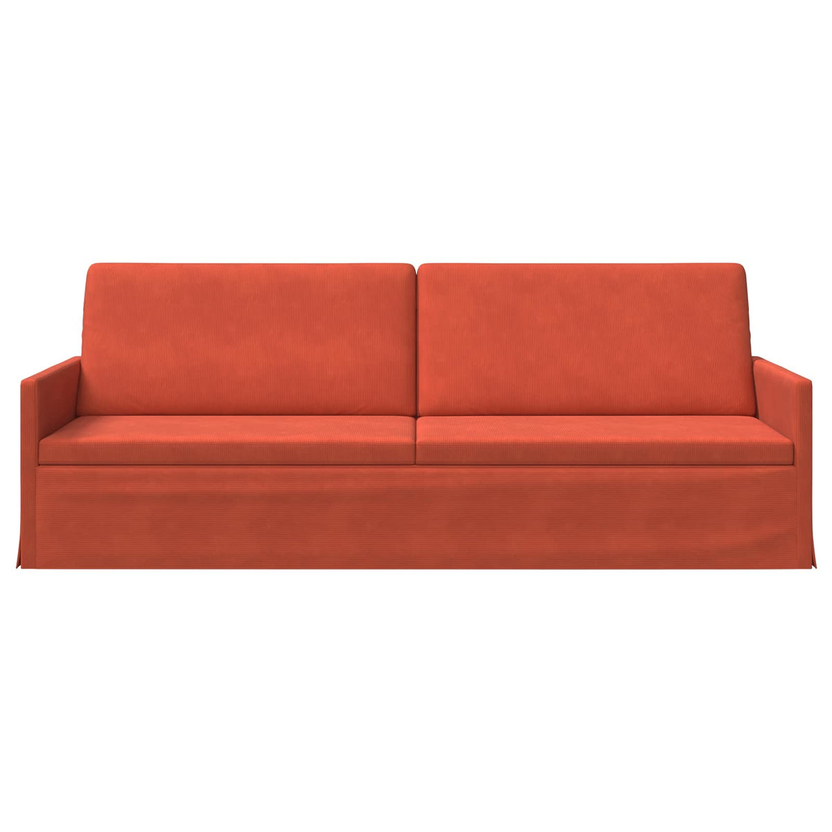 vidaXL 3 Seater Sofa Red Orange 220 x 81 x 82 cm Corduroy Fabric