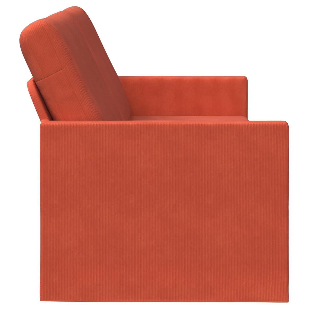 vidaXL 3 Seater Sofa Red Orange 220 x 81 x 82 cm Corduroy Fabric