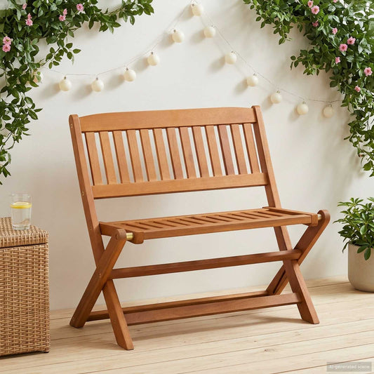 vidaXL Children Bench Brown 61 x 38 x 57 cm Solid Eucalyptus Wood