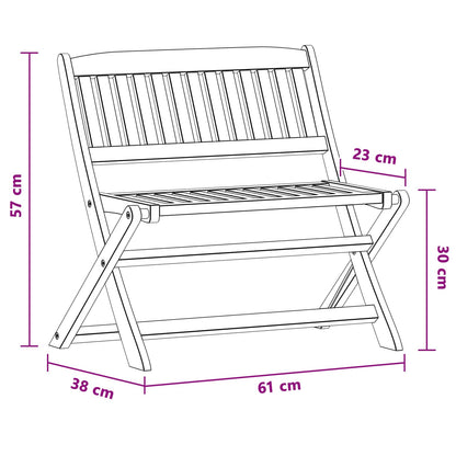 vidaXL Children Bench Brown 61 x 38 x 57 cm Solid Eucalyptus Wood