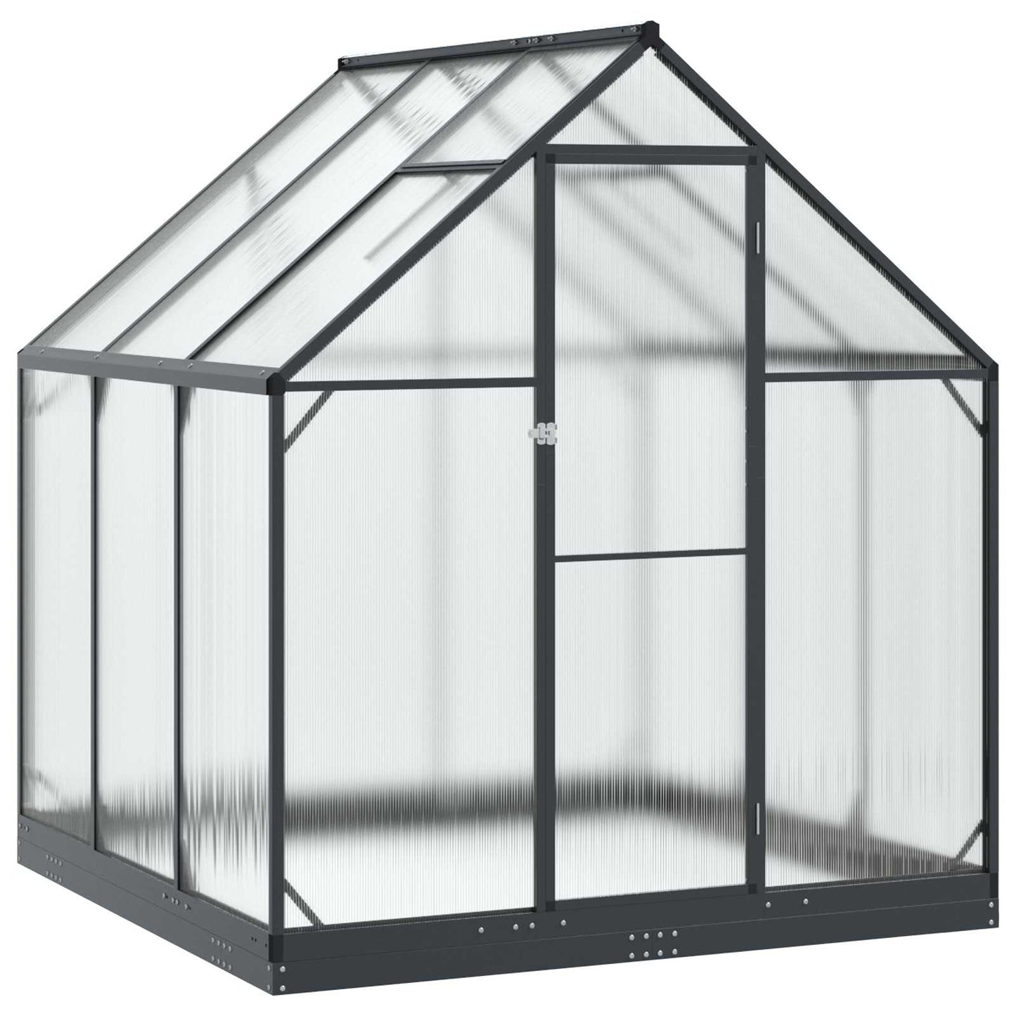 vidaXL Garden Greenhouse with Door Anthracite 183.5 x 183.5 x 207 cm