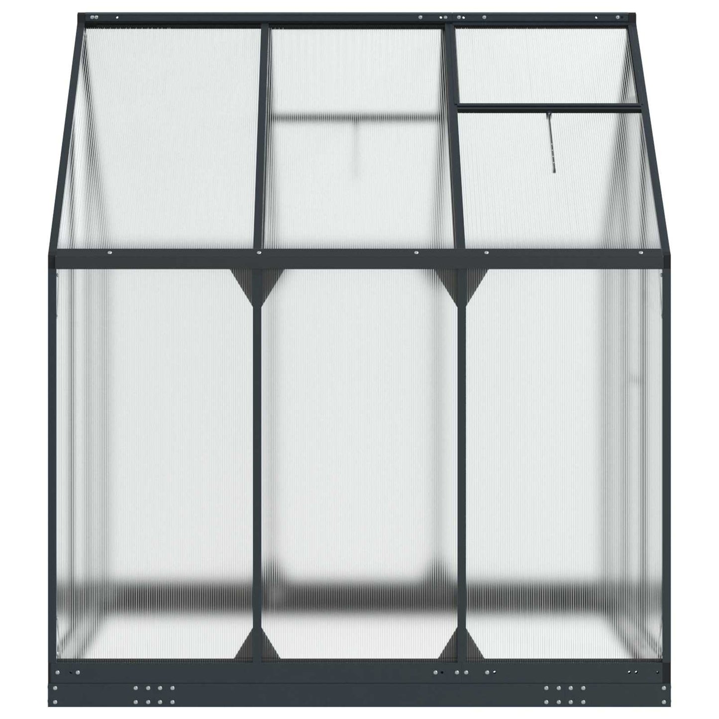 vidaXL Garden Greenhouse with Door Anthracite 183.5 x 183.5 x 207 cm