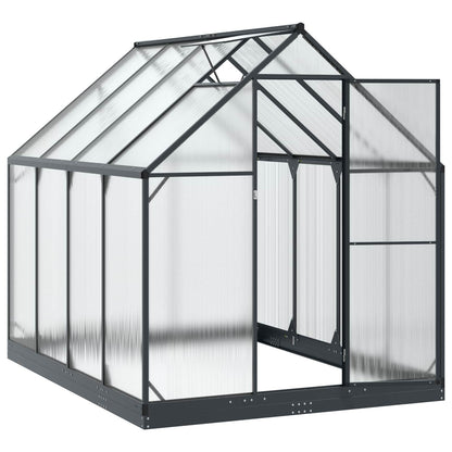 vidaXL Garden Greenhouse with Door Anthracite 183.5 x 243.5 x 207 cm