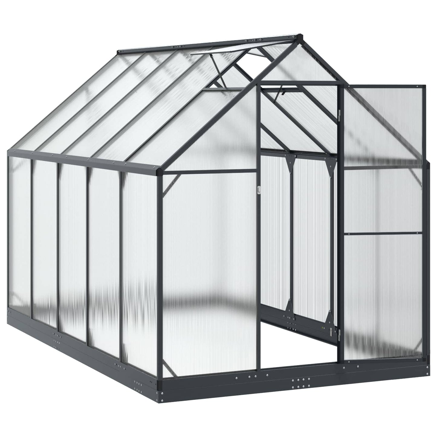 vidaXL Garden Greenhouse with Door Anthracite 183.5 x 303.5 x 207 cm