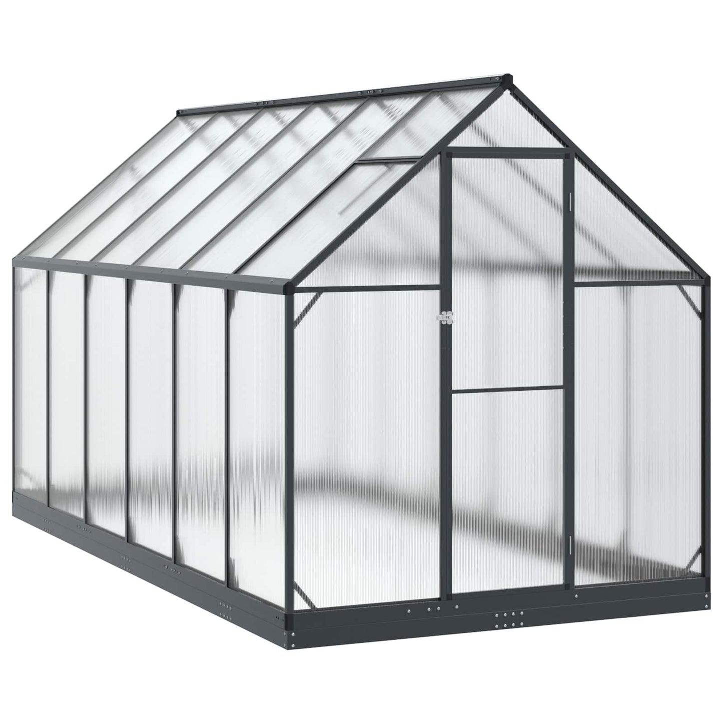 vidaXL Garden Greenhouse with Door Anthracite 183.5 x 363.5 x 207 cm