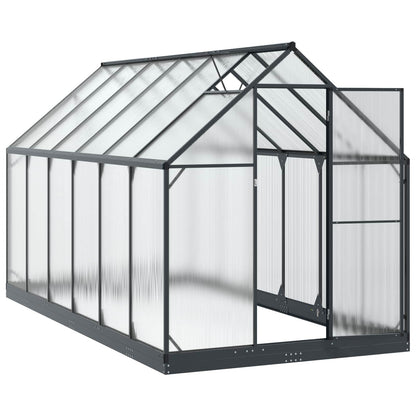 vidaXL Garden Greenhouse with Door Anthracite 183.5 x 363.5 x 207 cm