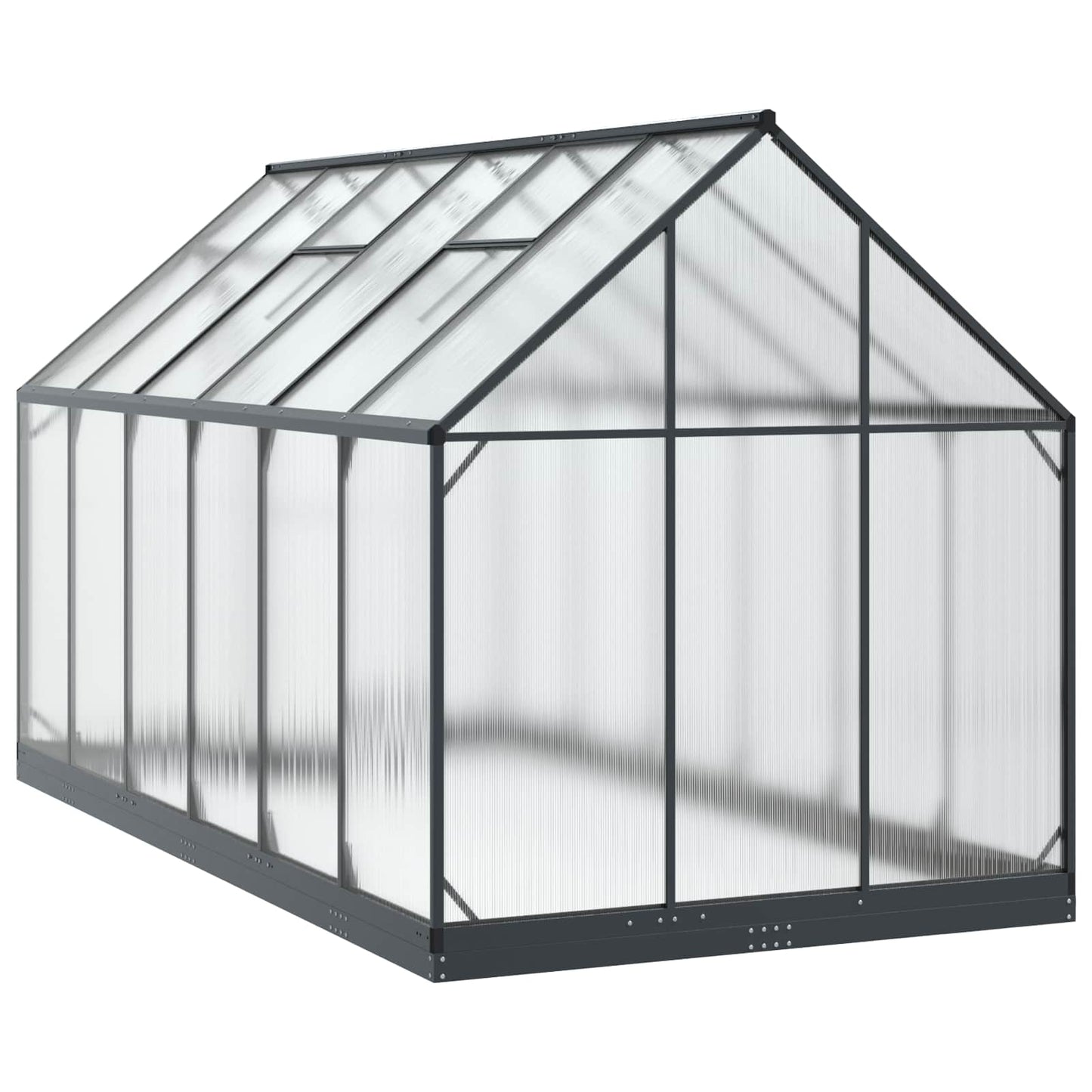vidaXL Garden Greenhouse with Door Anthracite 183.5 x 363.5 x 207 cm