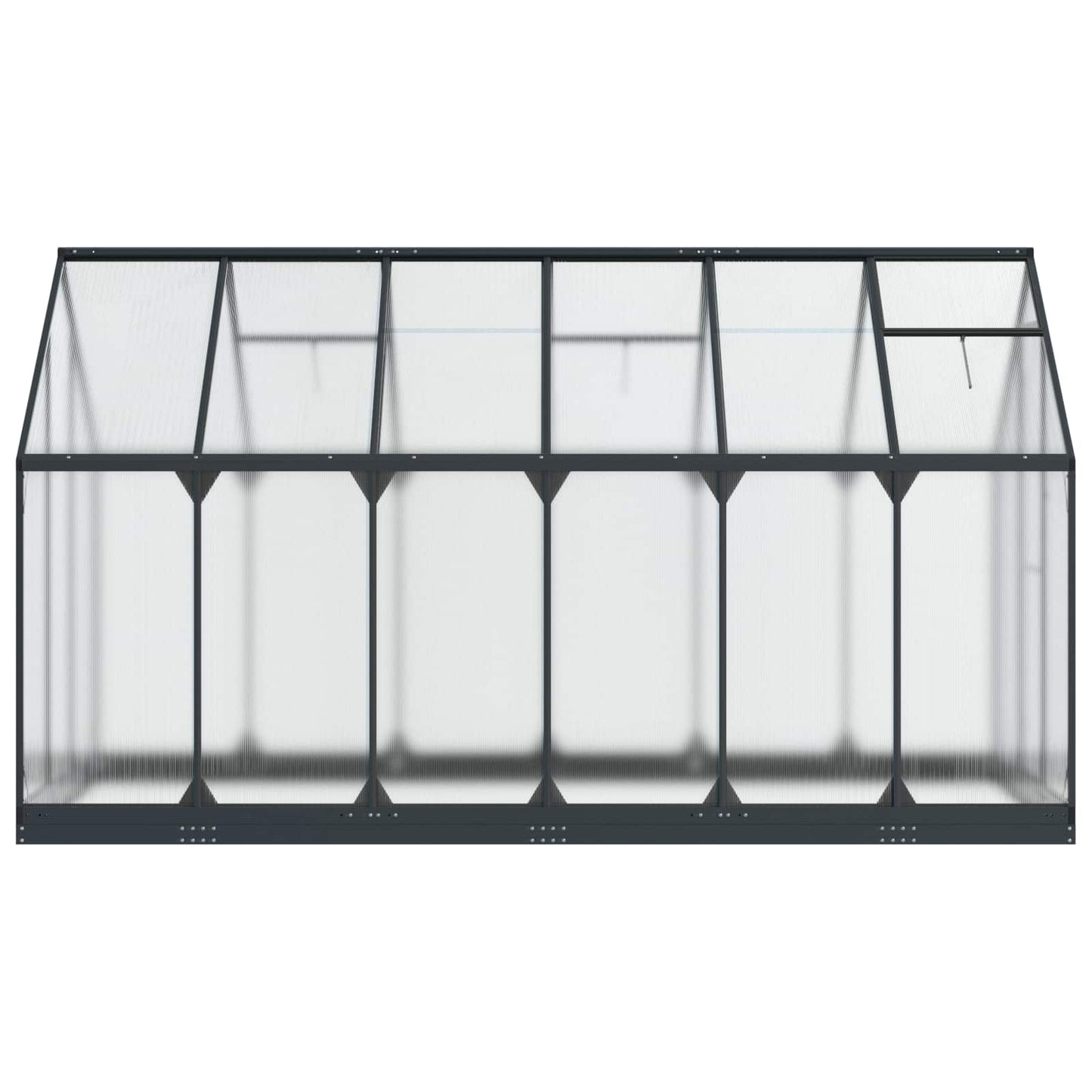 vidaXL Garden Greenhouse with Door Anthracite 183.5 x 363.5 x 207 cm