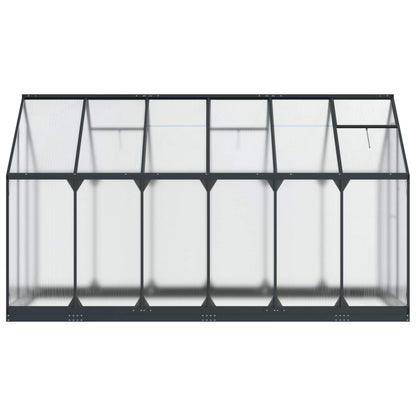 vidaXL Garden Greenhouse with Door Anthracite 183.5 x 363.5 x 207 cm