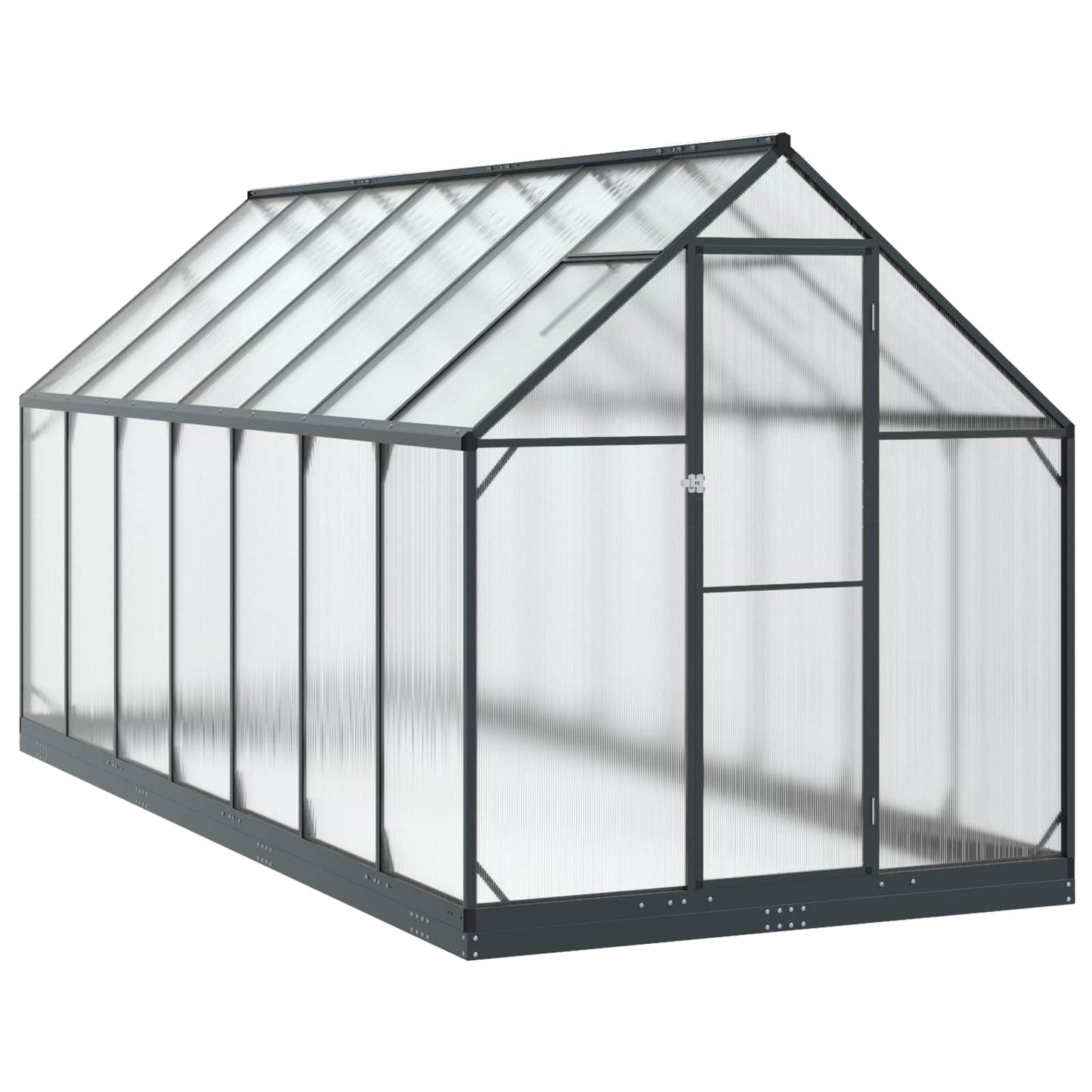 vidaXL Garden Greenhouse with Door Anthracite 183.5 x 423.5 x 207 cm