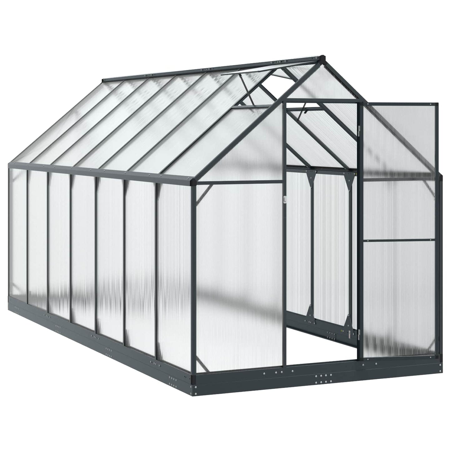 vidaXL Garden Greenhouse with Door Anthracite 183.5 x 423.5 x 207 cm
