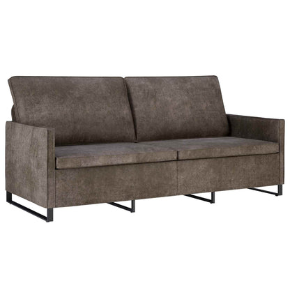vidaXL Sofa Set 2 pcs Dark Grey Faux Suede Fabric