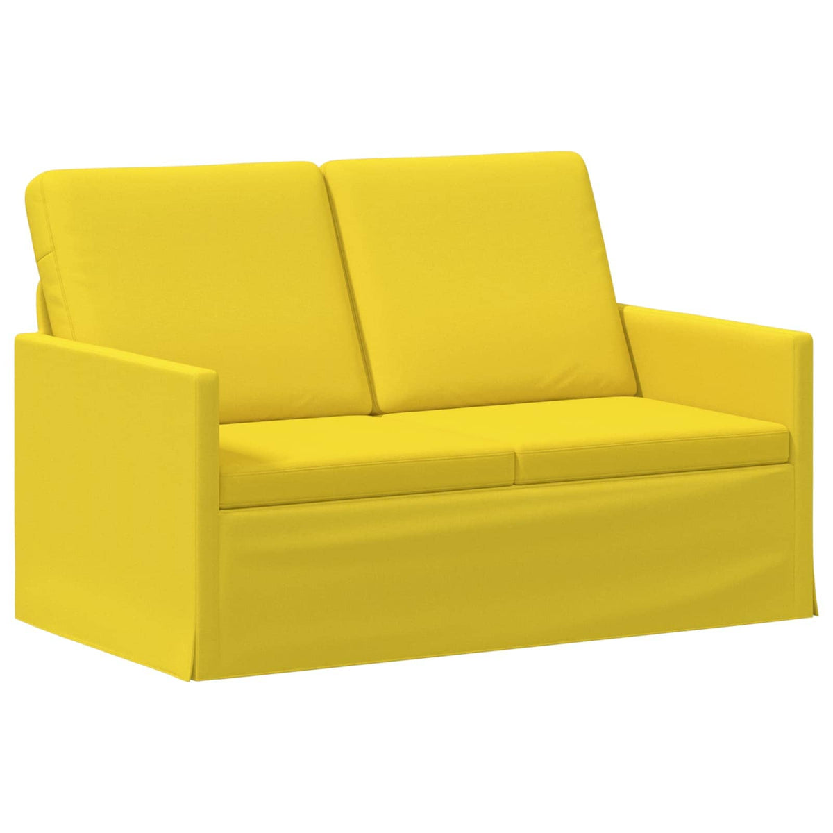 vidaXL Sofa Set 2 pcs Light Yellow Fabric