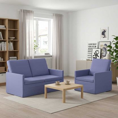 vidaXL Sofa Set 2 pcs Jeans Blue Fabric