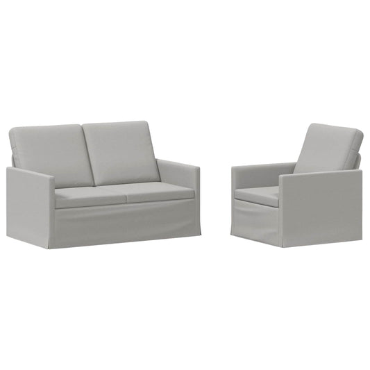 vidaXL Sofa Set 2 pcs Cloud Grey Fabric