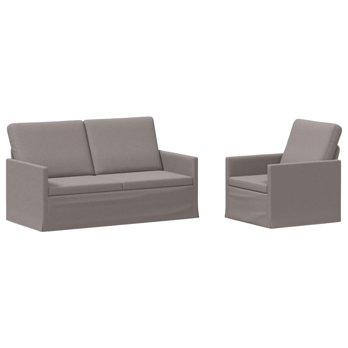 vidaXL Sofa Set 2 pcs Taupe Fabric