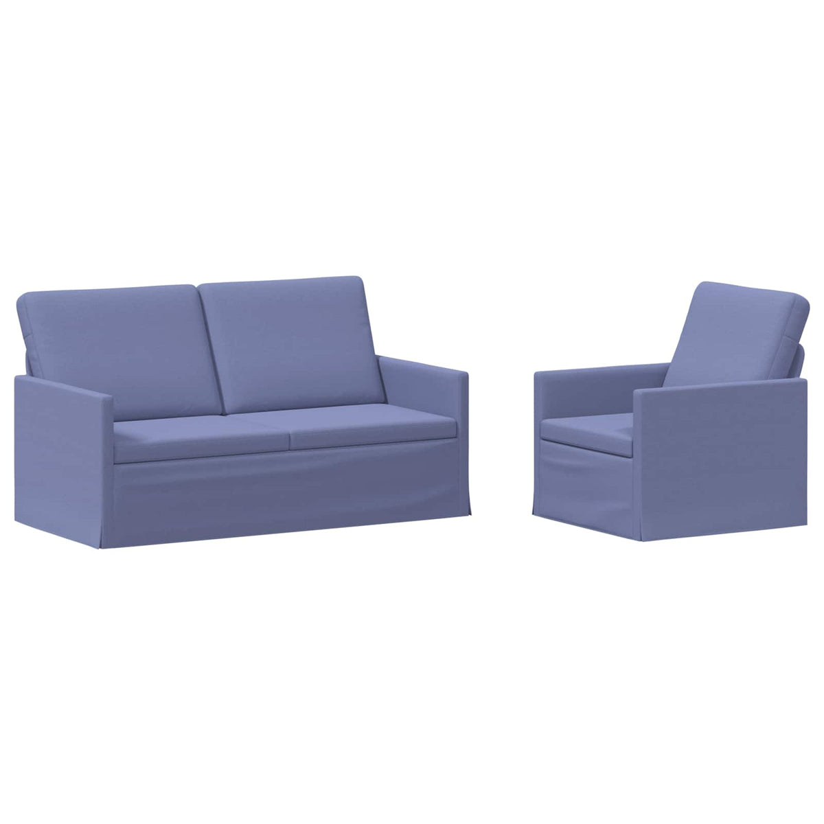 vidaXL Sofa Set 2 pcs Jeans Blue Fabric