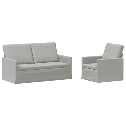 vidaXL Sofa Set 2 pcs Cloud Grey Fabric