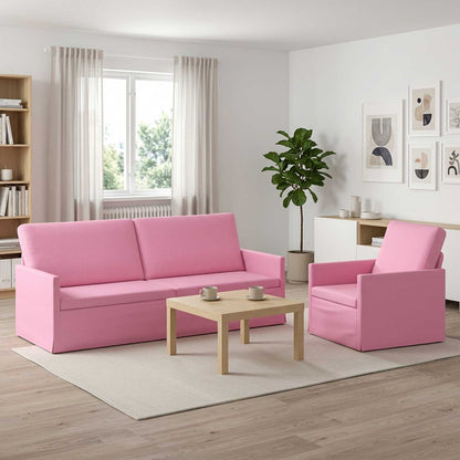 vidaXL Sofa Set 2 pcs Pink Fabric