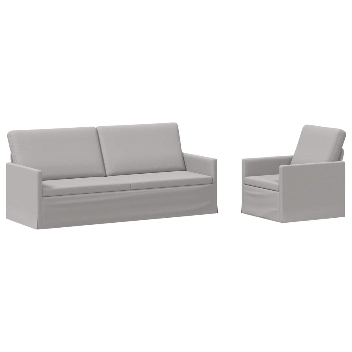 vidaXL Sofa Set 2 pcs Cloud Grey Fabric