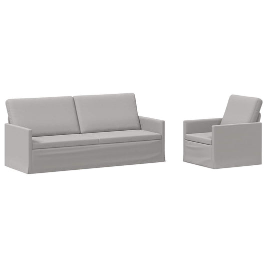 vidaXL Sofa Set 2 pcs Cloud Grey Fabric