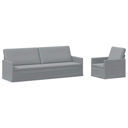 vidaXL Sofa Set 2 pcs Light Grey Fabric