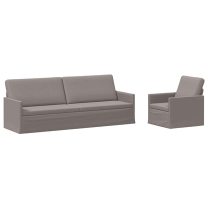 vidaXL Sofa Set 2 pcs Taupe Fabric