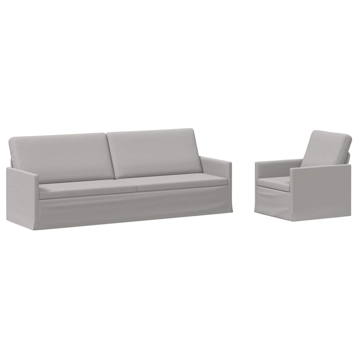 vidaXL Sofa Set 2 pcs Cloud Grey Fabric