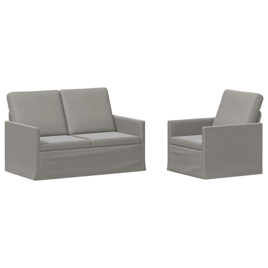 vidaXL Sofa Set 2 pcs Light Grey Velvet