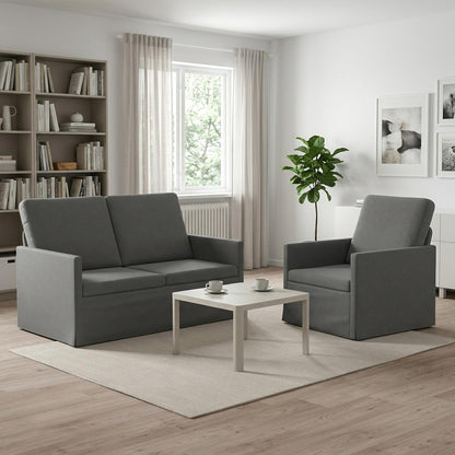 vidaXL Sofa Set 2 pcs Dark Grey Velvet