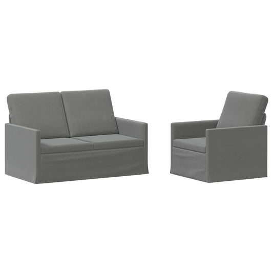 vidaXL Sofa Set 2 pcs Dark Grey Velvet
