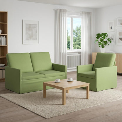 vidaXL Sofa Set 2 pcs Light Green Velvet