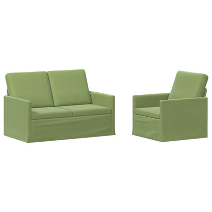 vidaXL Sofa Set 2 pcs Light Green Velvet