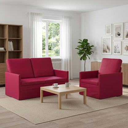 vidaXL Sofa Set 2 pcs Wine Red Velvet