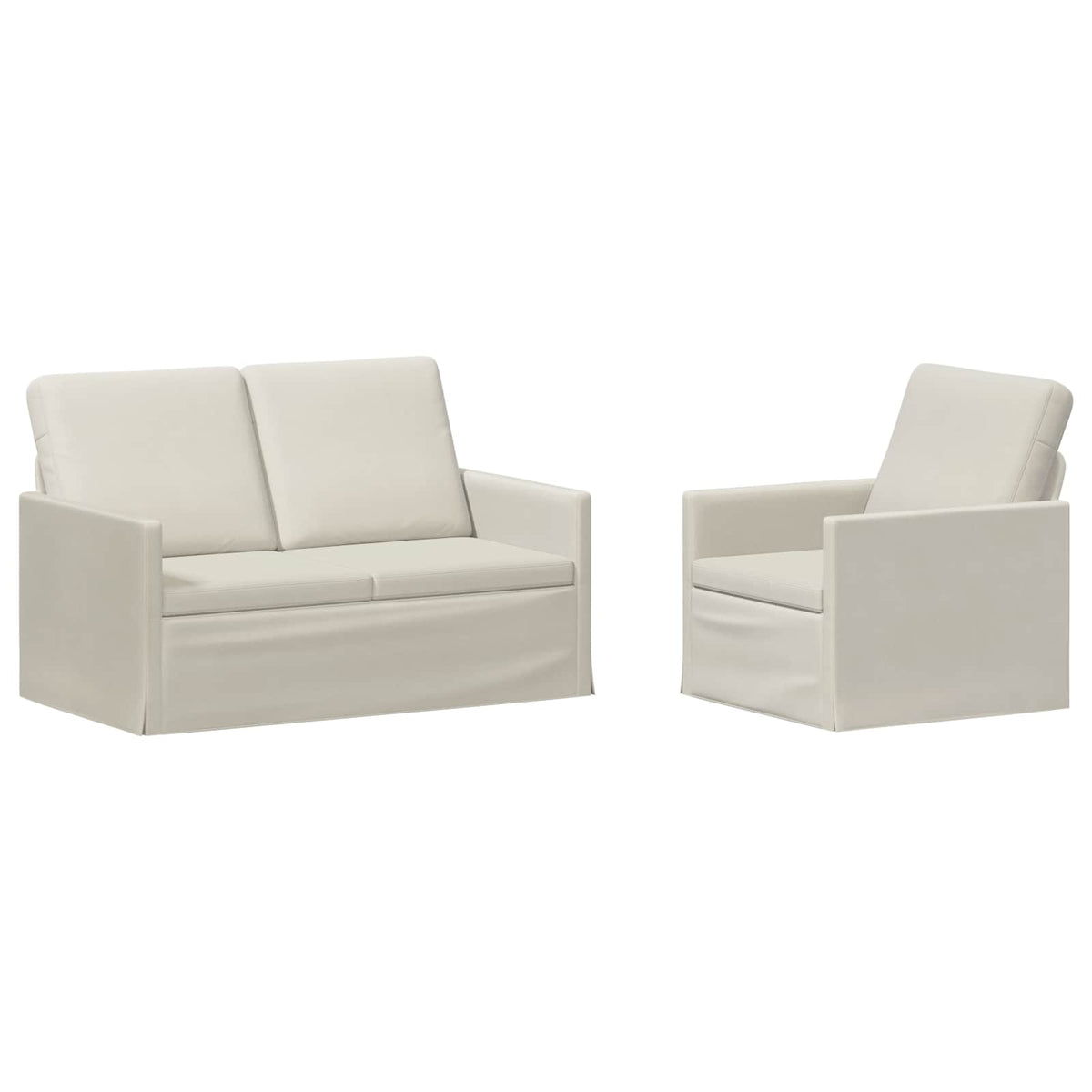 vidaXL Sofa Set 2 pcs Cream Velvet