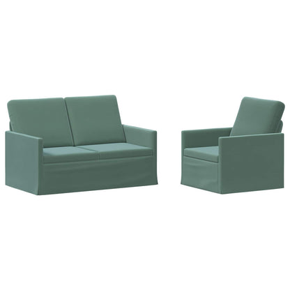 vidaXL Sofa Set 2 pcs Sea Green Velvet