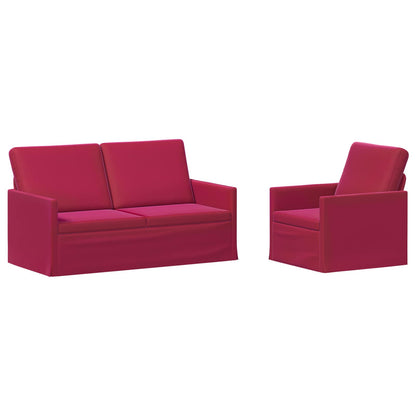 vidaXL Sofa Set 2 pcs Wine Red Velvet