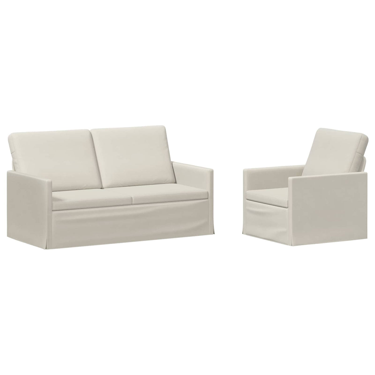 vidaXL Sofa Set 2 pcs Cream Velvet