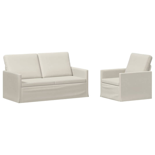 vidaXL Sofa Set 2 pcs Cream Velvet
